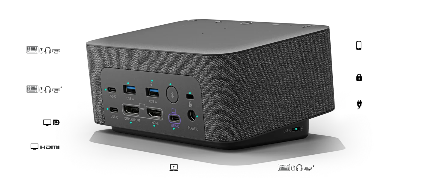 Купить док-станцию LOGITECH Logi Dock - GRAPHITE - USB - EMEA - MSFT в ...